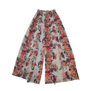 Pretty Little Thing Sheer Split Front Ruffle Pants